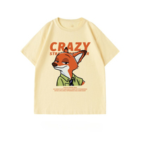 Crazy Animal City Short Sleeve Judy Nick Joint Couple T-Shirt Loose Couple Clothes Summer Pure Cotton Tide  Short Sleeve Diseny