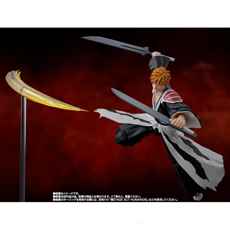 In Magazzino Bandai SHFiguarts SHF Kurosaki Ichigo Dualzangetsu BLEACH Anime Action Figure Giocattolo Regalo Modello Collezione Hobby