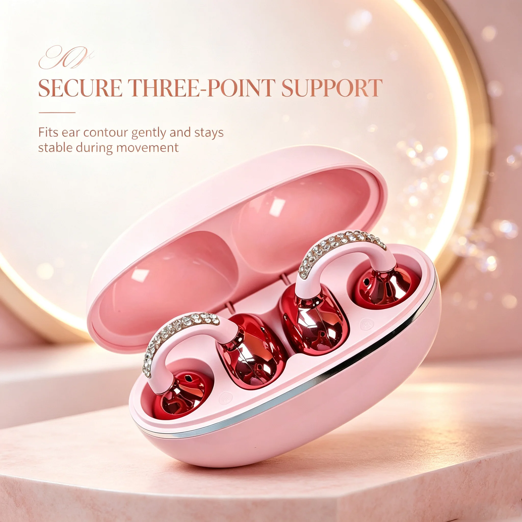 Rhinestone Open Ear Clip Wirel - Open Ear Air Conduction Headphones review and price