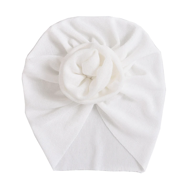 Nova flor turbante nó chapéu bonito elástico gorro chapéu bebê menina para cabeça vestido foto p