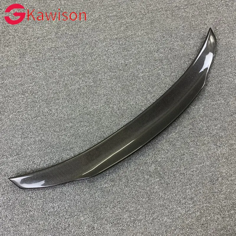 E Class W213 PSM Style Carbon Spoiler with 3M Tape Rear Tail Wing Bootlid Lip for Mercedes E200 E250 2016-2017 4 Door Sedan