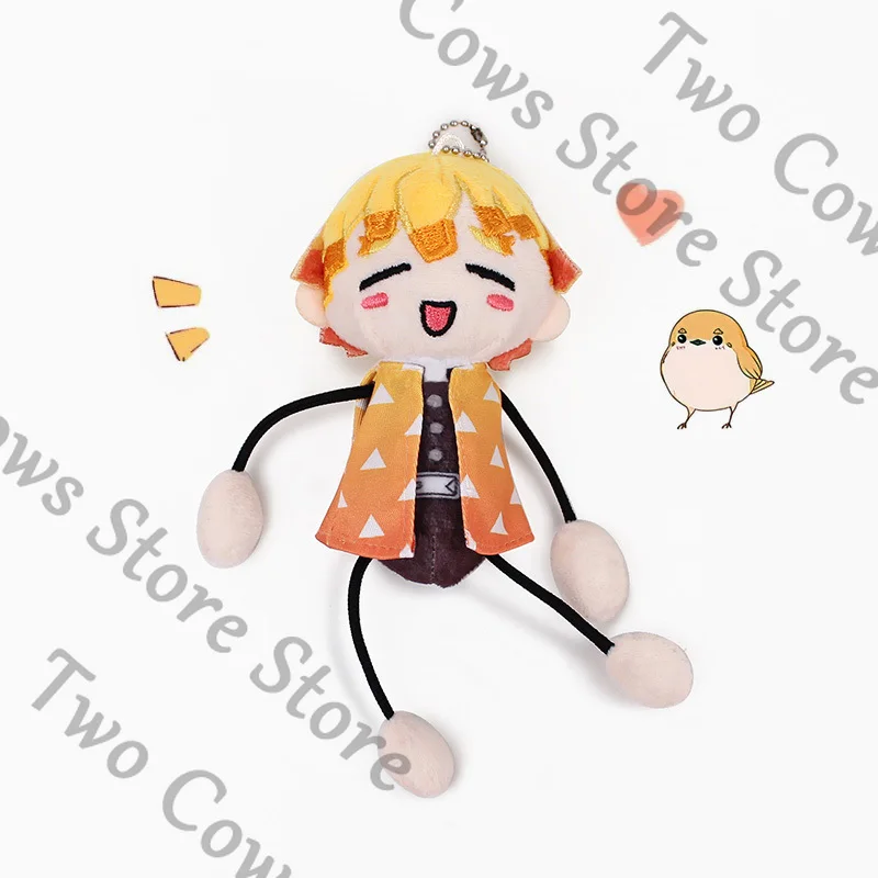 

Demon Slayer Agatsuma Zenitsu Anime Plush Cotton Doll Toys Bag Pendant Keychain Plaything Hallowmas Cospaly Cartoon Gift