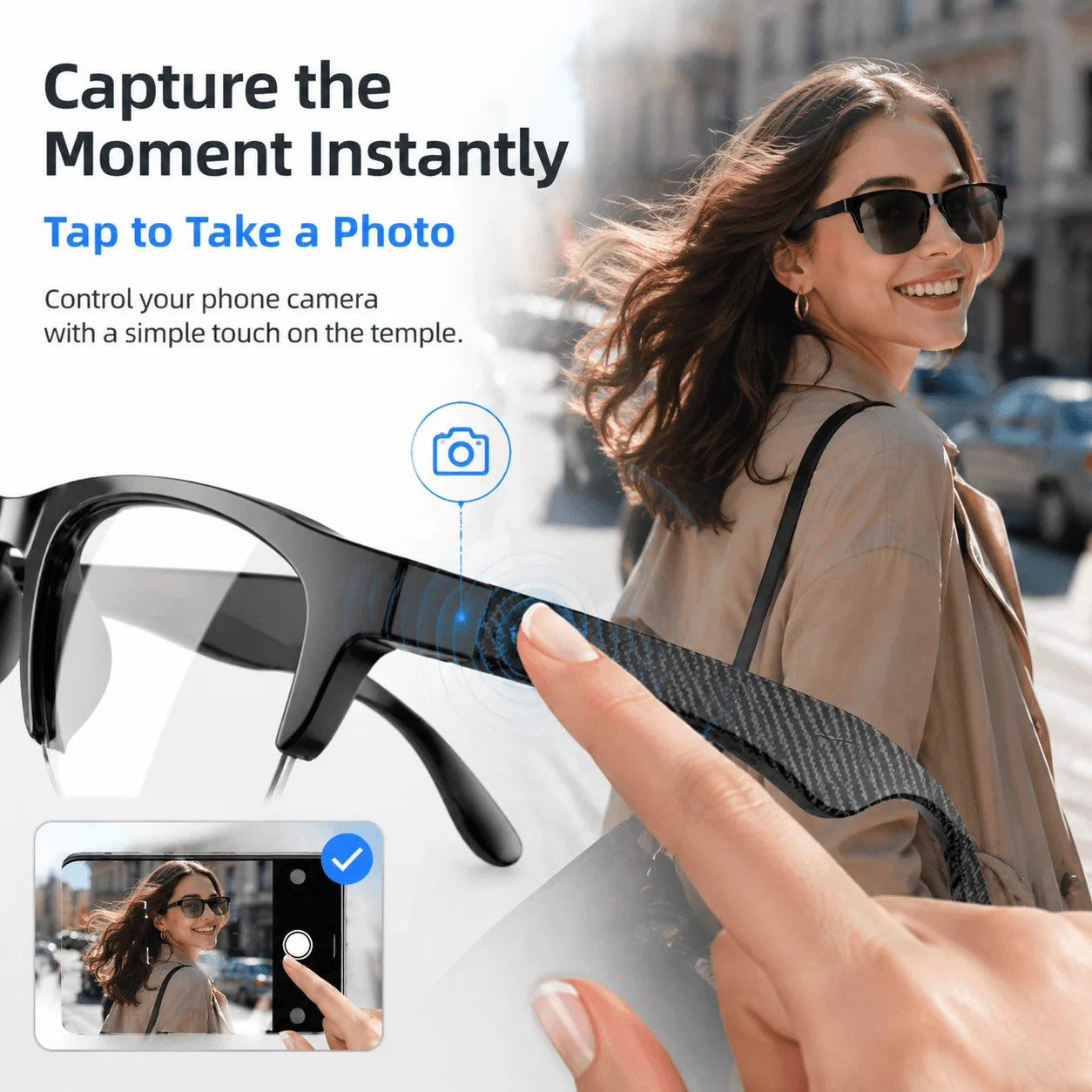 Bluetoothスマートグラス ブルーライトカット UVカ - Blue Light Blocking Smart Audio Glasses のレビューと価格