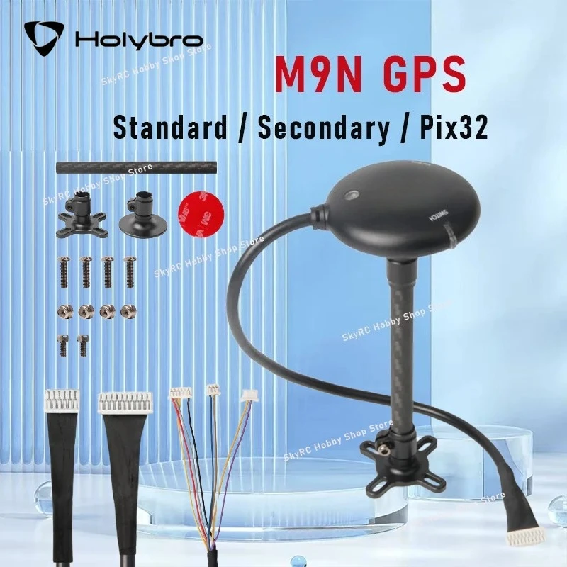 

Holybro M9N GPS Module with Compass Tri-colored LED Indicator Safety Switch for PIXHAWK PIX32 Fligh Controller DIY Parts