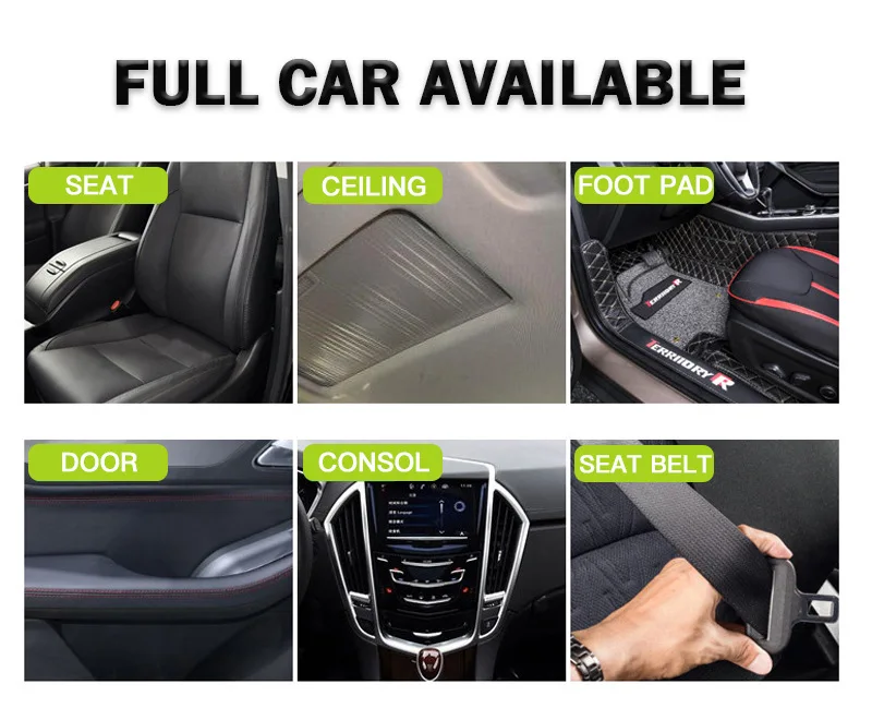 Leather & Fabric Revitalizer Kit – 100ml Foam Cleaner + Microfiber Cloth for Car Seats