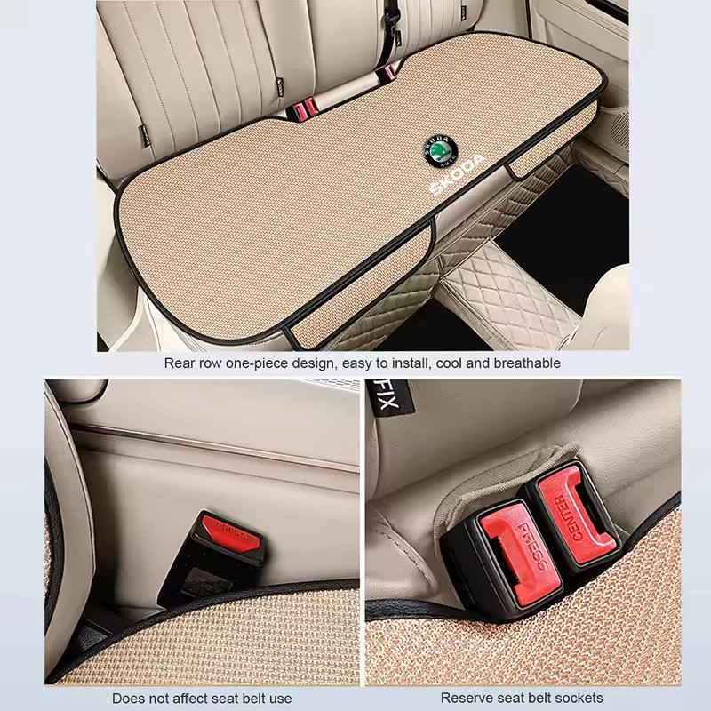 Autositzbezug Kissen Aufbewahrungstasche vorne hinten Schutzpolster für Skoda Octavia Superb Rapid Kodiaq Karoq Fabia Kamiq Roomster – Detail 7
