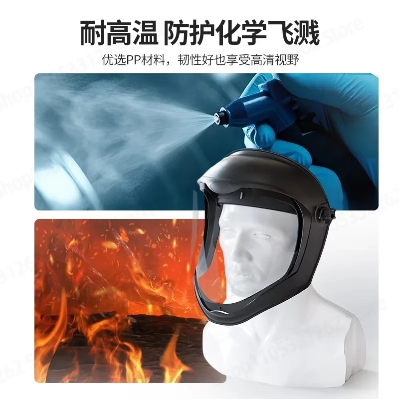 Industrial High Transparency Anti Impact Chemical Splash Face Shield for Cutting Grinding Wear Resistant Multifunction
