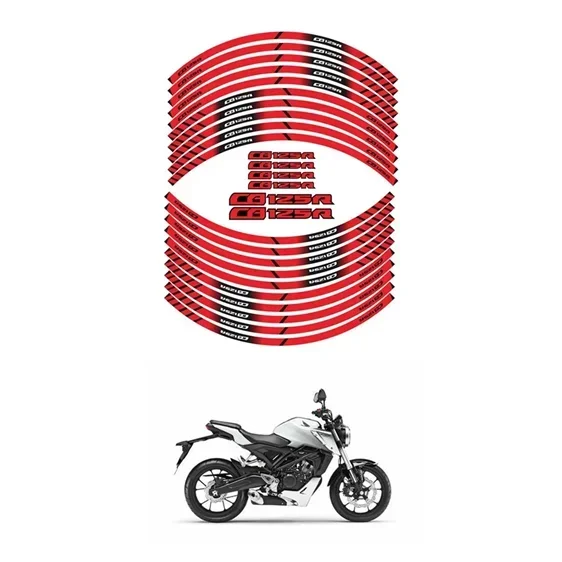 FOR HONDA CB125R Motorcycle Parts Contour Wheel Decoration Decal Sticker - A