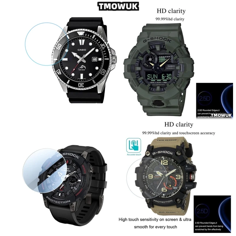 

For Casio GWG - 2000 S2200 S140 EFV 540D L MDV 107 EFV 520DB GRB 100 GA 2110 Tempered Glass Screen Protector Watch Film HD 9H Du