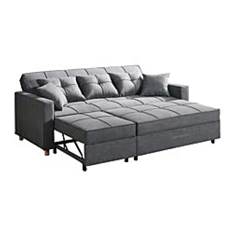 ky-Soft Backrest Living Room Furniture Pulleys Solid  Wood Sofa Leg Multifunctional Wedding Sofa Bed）