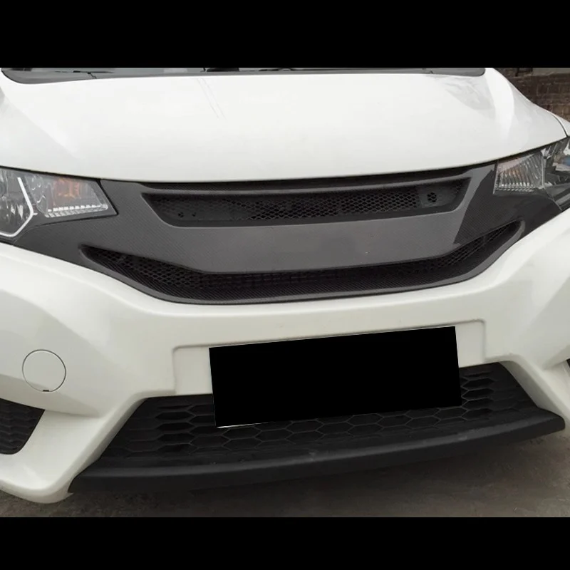 

Решетка радиатора из углеродного волокна для Honda FIT JAZZ GK5 14-17, модифицированная сетка радиатора