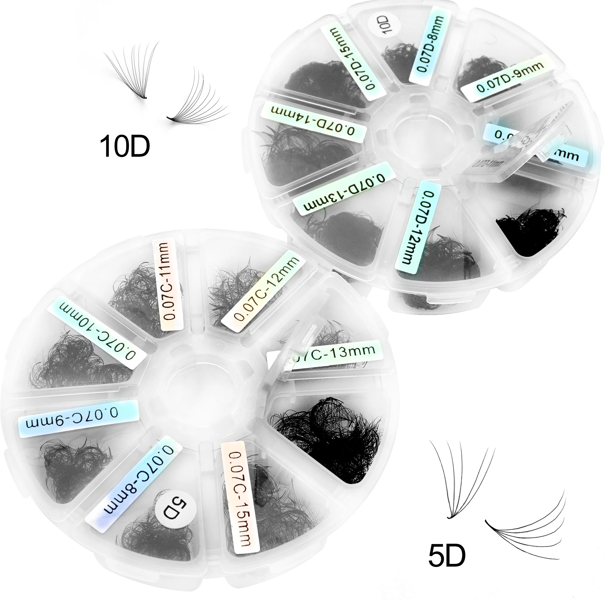 Premade Fan Lashes 10D 1000pcs Premade fans Eyelash Extensions Handmade Loose Volume Lash Multiple Options For Salon Use