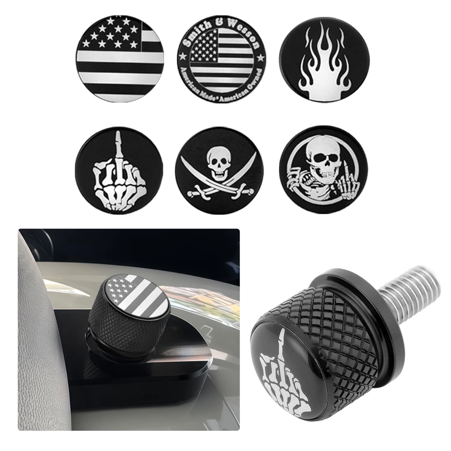 

Motorcycle Accessories Black Seat Bolt Tab Screw For Harley Touring Electra Glide Road Glide Street Tri Glide Softail 1996-2026