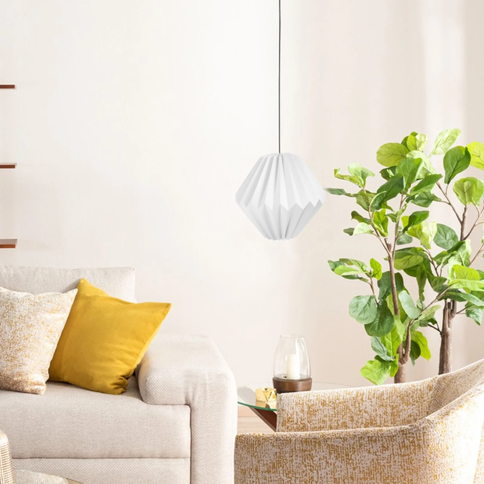 

Nordic Style Origami Lamp Shade Foldable Paper Pendant Light for Living Room Bar Cafe Hotel Home Office Decorative Lighting