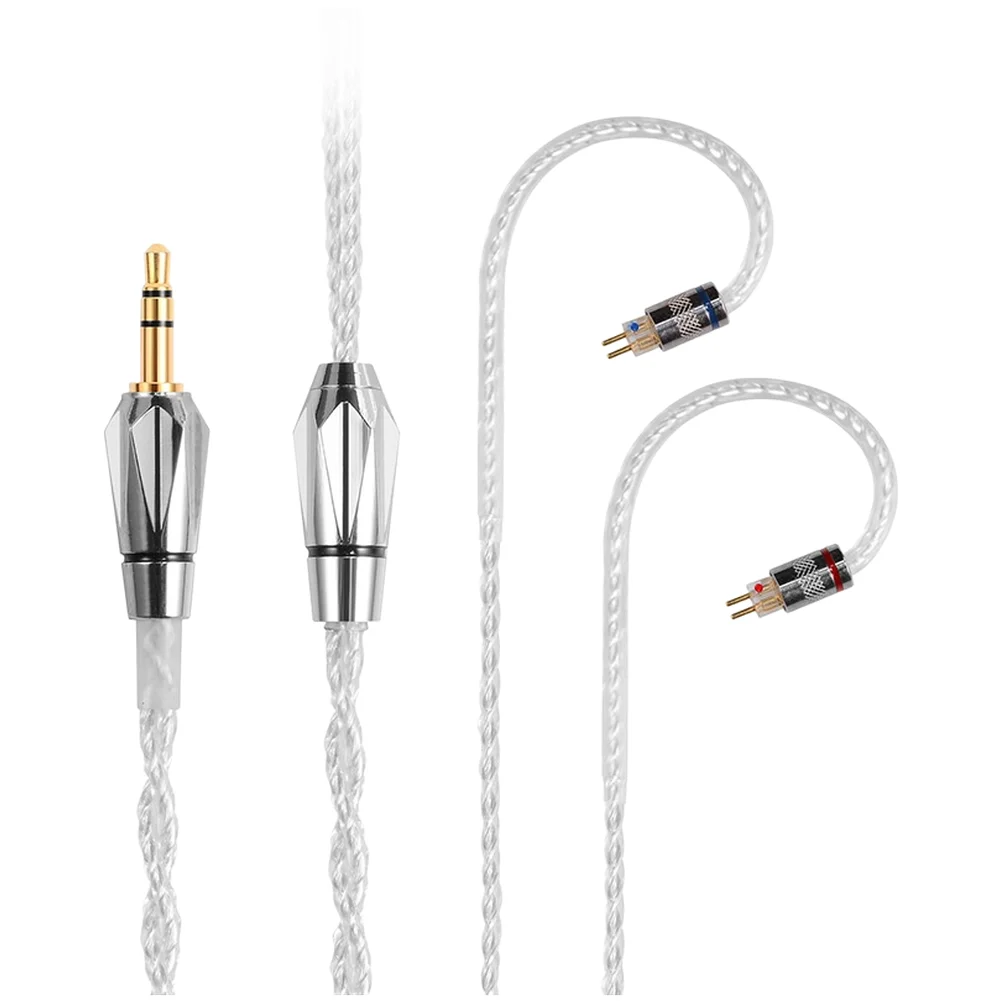 0.78mm 2-Pin Earphone Cable with 4-Strand Silver Plated Copper Conductors and for fep Insulation for Reliable Signal Transfer