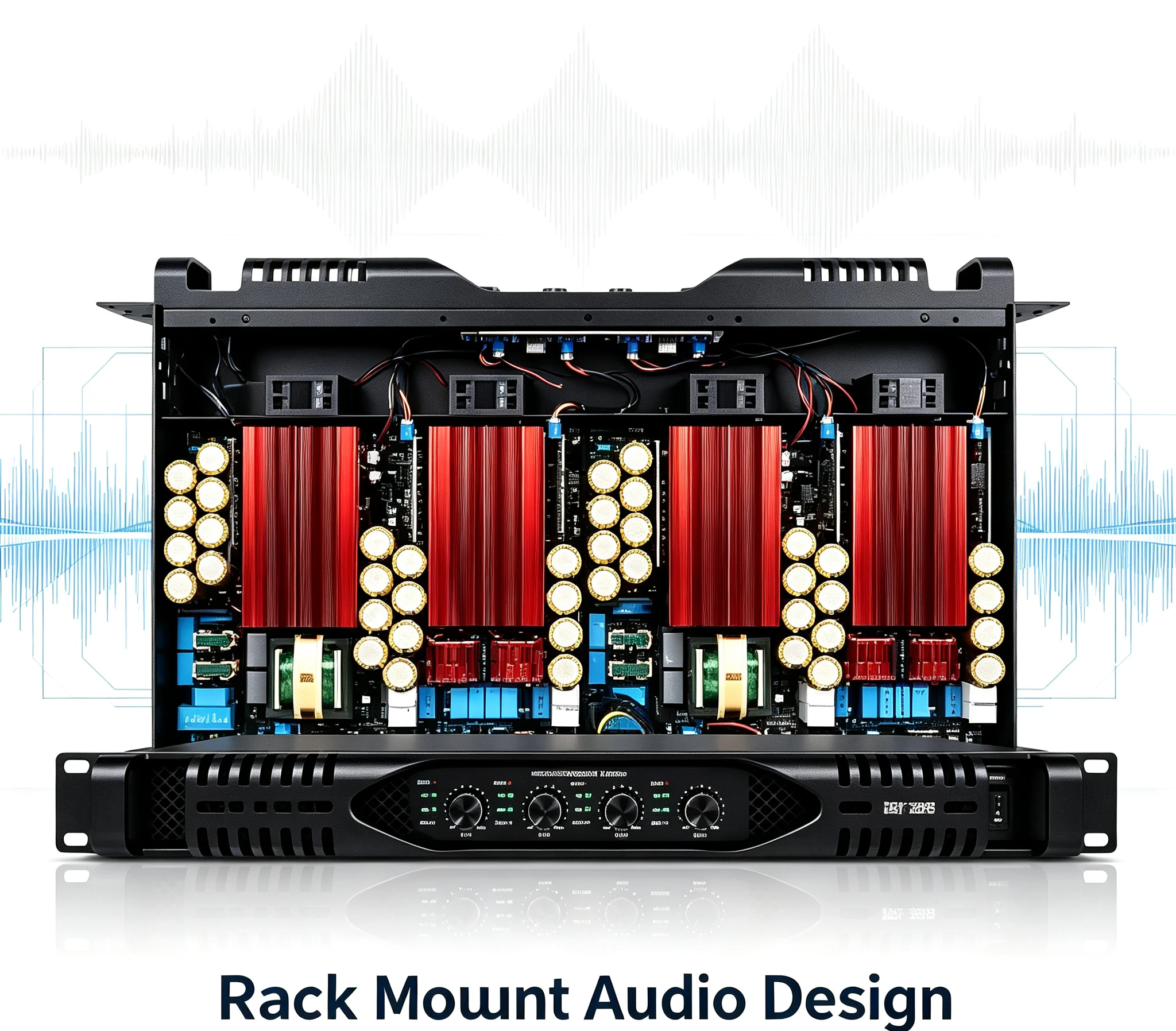 1300W 1U Digital Quad‑Channel Power Amplifier, Pure Post‑Stage Professional Audio Amp for Stage Performance & Live Sound Event