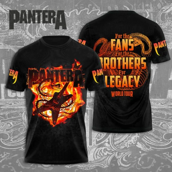 Popular Heavy Metal Rock Band Pantera 3D Print Men Women T-shirt O-neck Short Sleeve Hip Hop Top Casual Streetwear Kids Tees