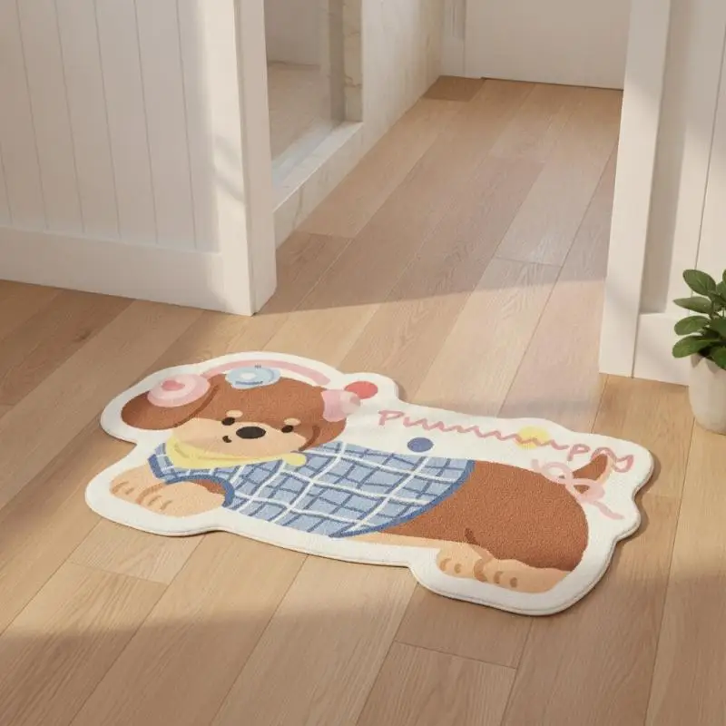 Dachshund-themed Diatomaceous Earth Bath Mat (40x60cm) – Highly Absorbent, Quick-drying, And Non-slip