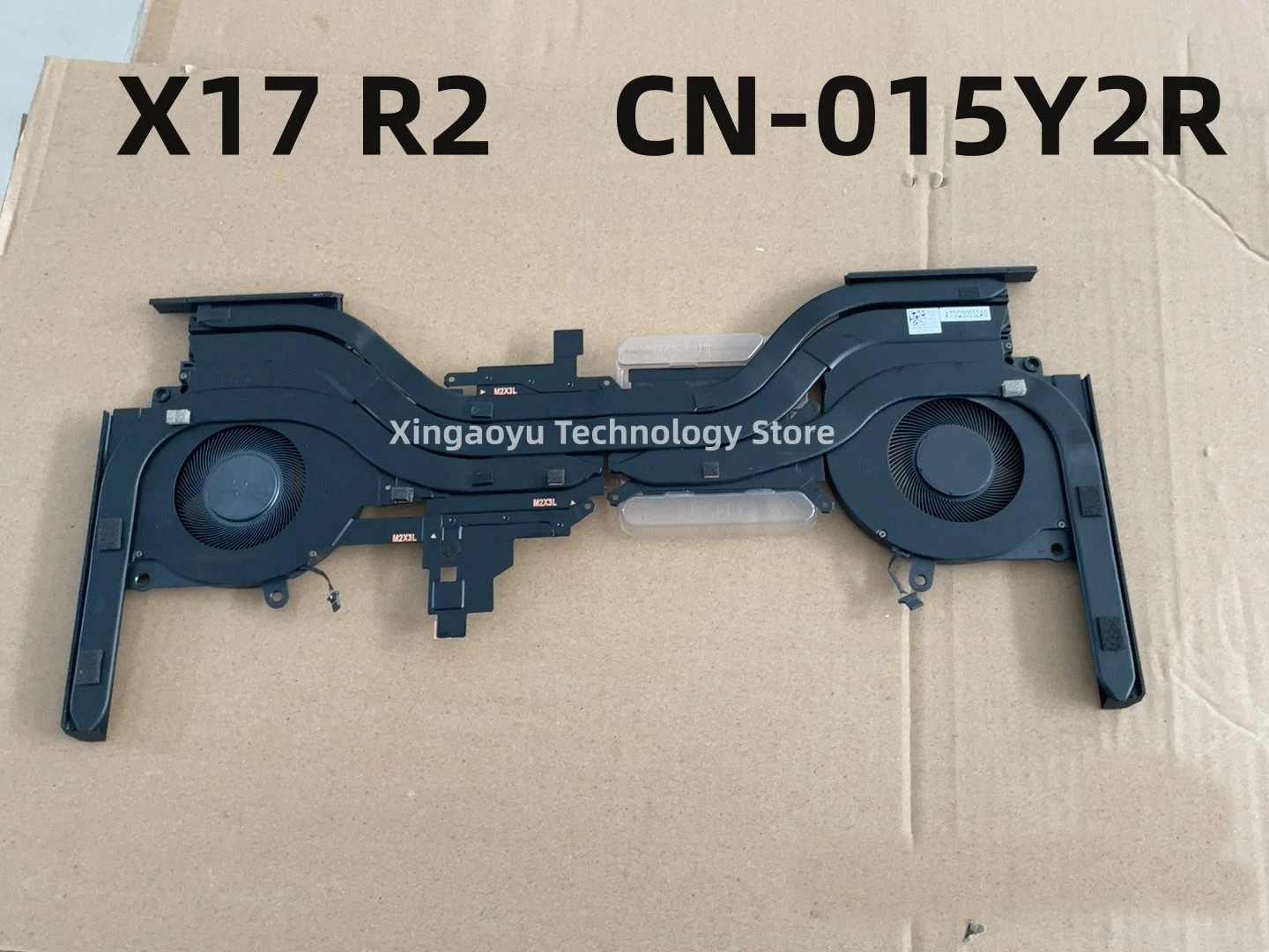 Imagem -01 - Alienware-cobre Tubo Módulo Dissipador de Calor Ventilador do Radiador Placa Gráfica Intel Original X17 r2 015y2r 15y2r Teste ok