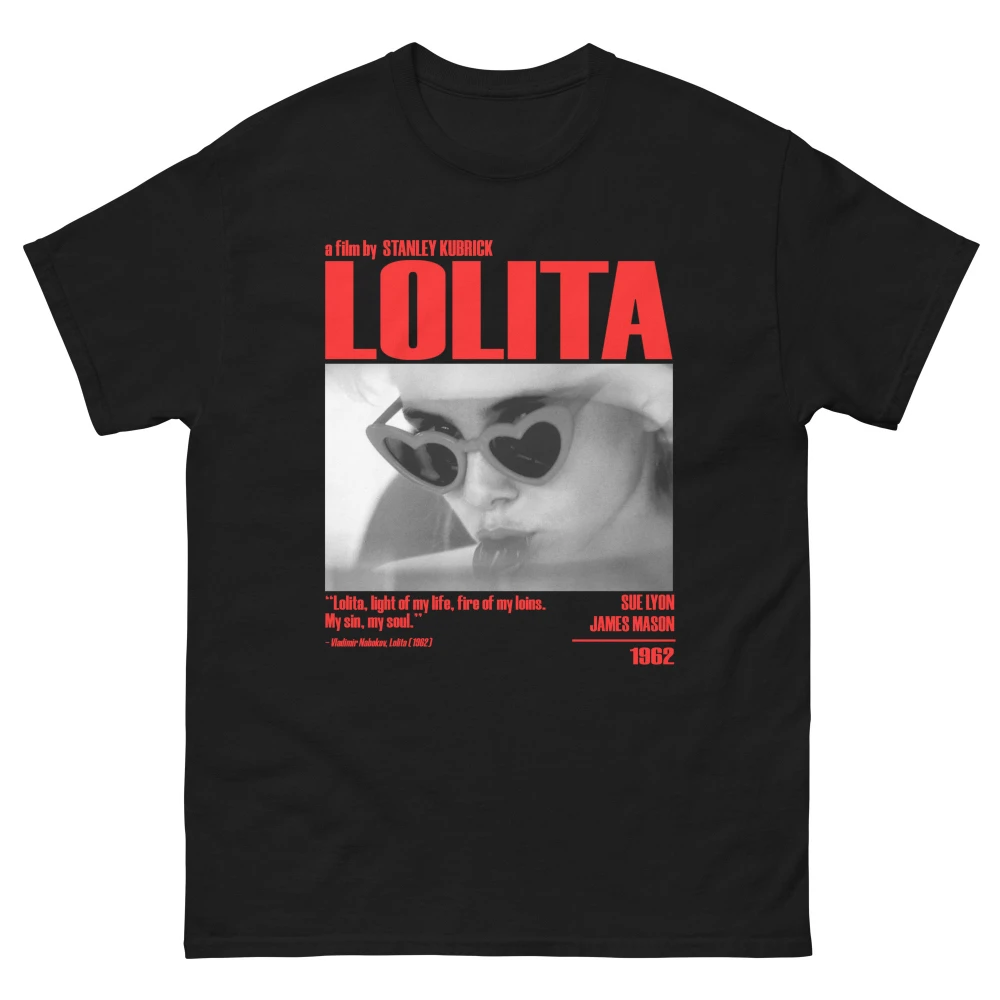 T-shirt Lolita regalo per fan di film T-shirt casual e comoda T-shirt base unisex in puro cotone quattro stagioni per donna