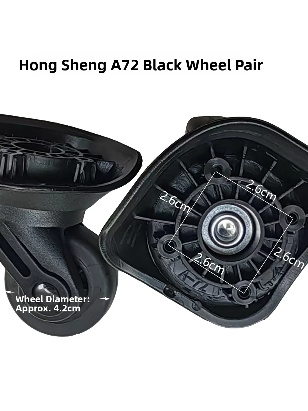 HongSheng A72 Universal Wheel Luggage Wheel Replacement Travel Carry-On Suitcase Repair Parts Slide for Leather Suitcase