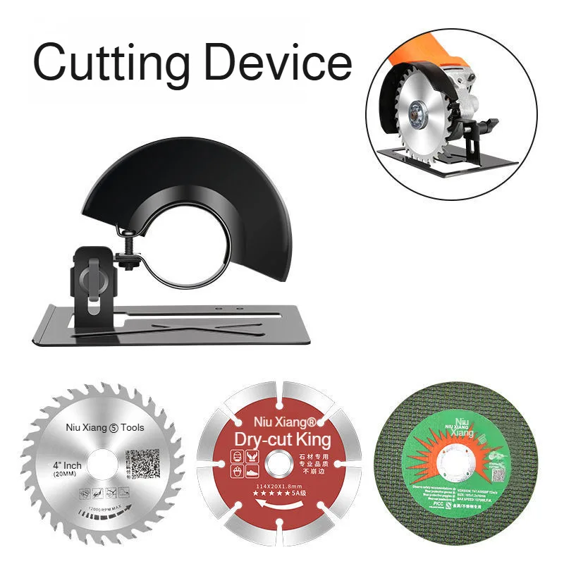 رف طاحونة الزوايا، قاعدة معدنية متعددة الوظائف، مجموعة أدوات عالمية، دعامة طاحونة زاوية التحويل، شفرة منشار البلاط لقطع #4