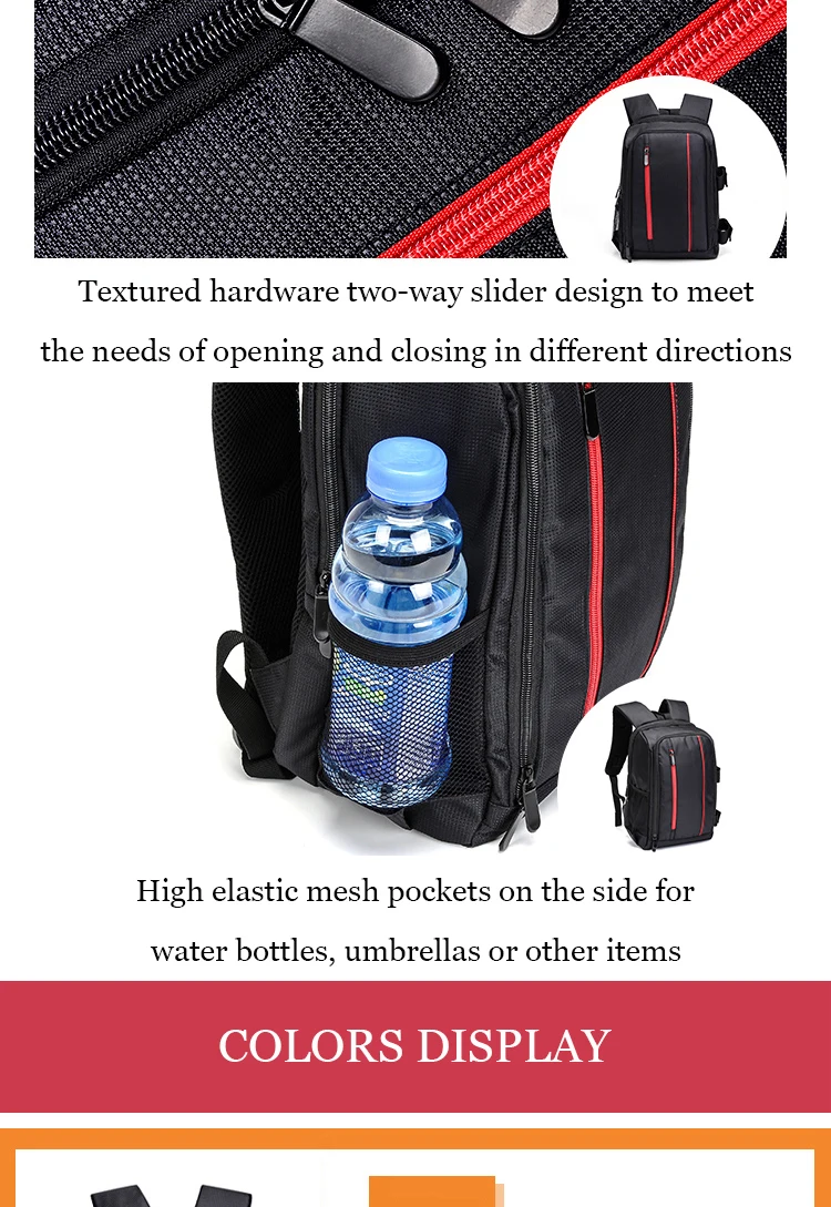 Rucksack für Kameratasche, wasserdicht, Outdoor-Fotografenrucksäcke für Video, digitale DSLR-Fototasche, Tasche für Canon/für Nikon – Detail 15