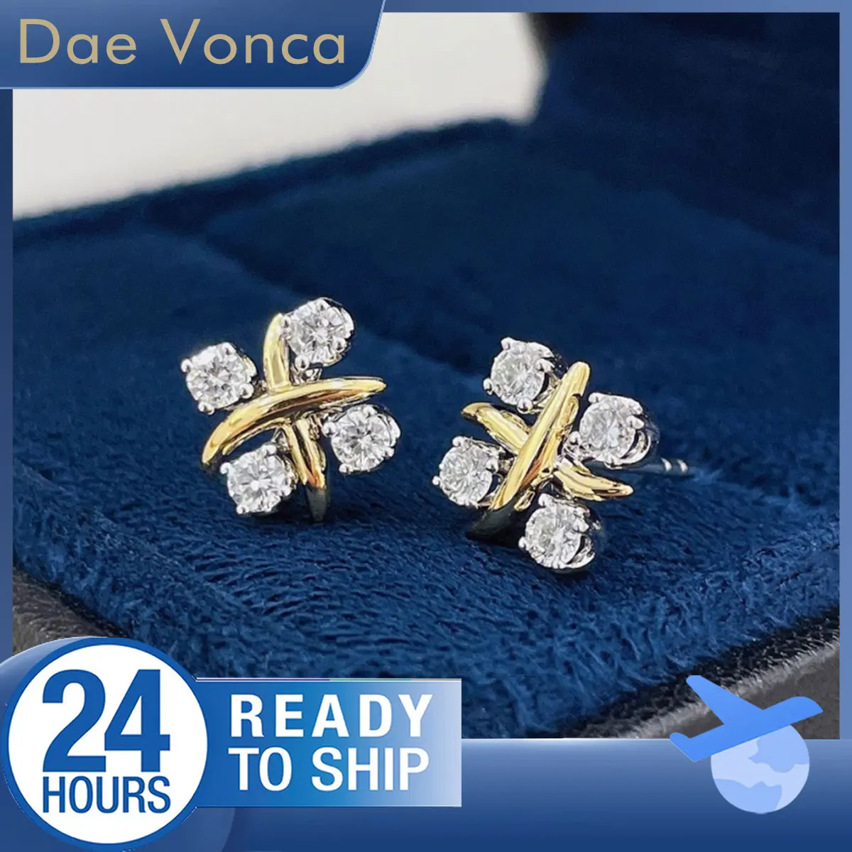 

Серьги-гвоздики из белого золота 18 карат с бриллиантами, серьги-гвоздики с крестообразным дизайном, блестящие круглые серьги с бриллиантами, серьги с натуральными бриллиантами для женщин