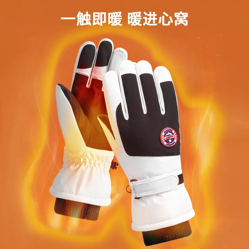 Ski Gloves Winter Men's Outdoor Cycling Windproof Snow Gloves Thickened Touch Screen Motorcycle Gloves