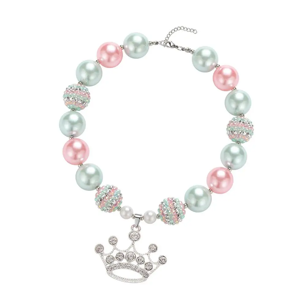 Pendant Necklace Baby Present Kid Birthday Beaded Girl Chunky Kids Fashion