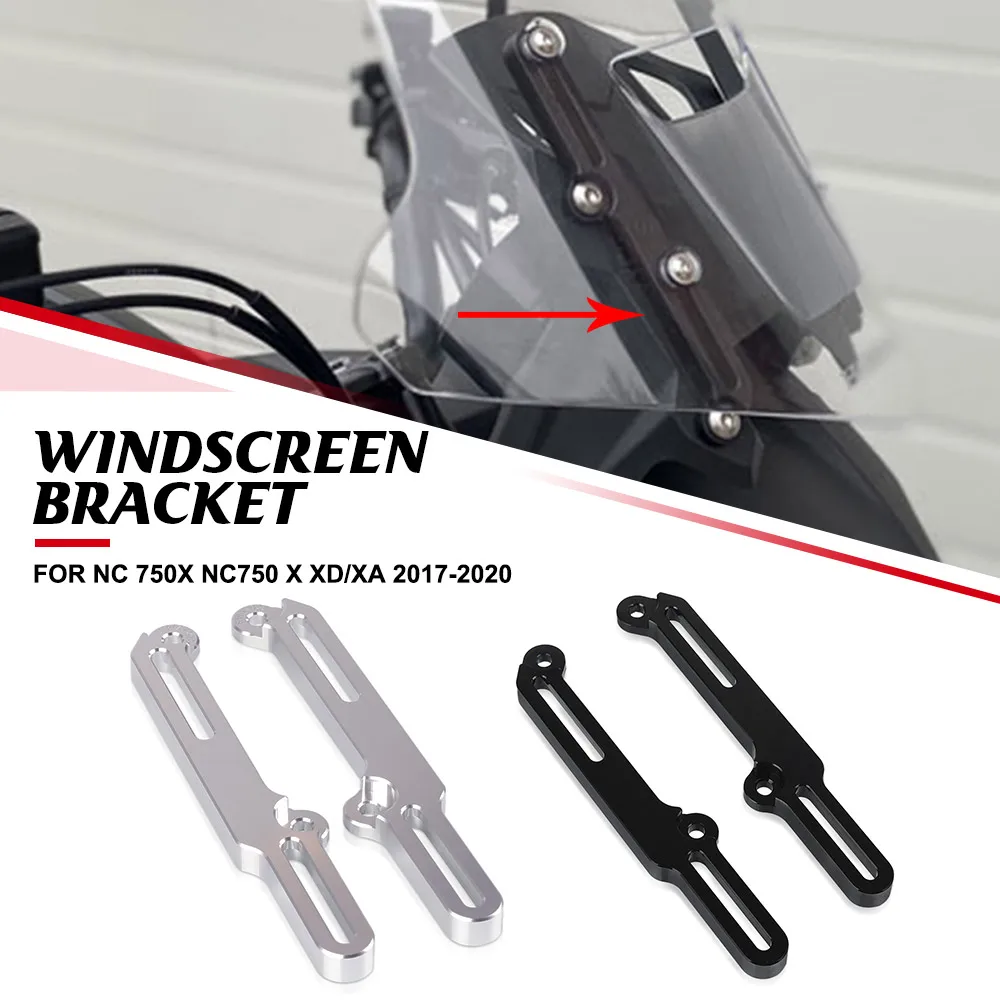 

For HONDA NC 750X NC750 X XD/XA 2017 2018 2019 2020 Aluminum Windscreen Adjusters Motorcycle CNC Windshield Bracket NC750X