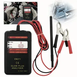 EM271 12V Vehicle Automotive Glow Plug Analyzer Portable LED Display Auto Glow Failure Diagnostic Tool Car Engine Tester