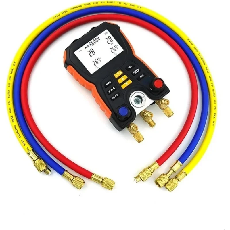 HTI HT-750 Digital Pressure Gauge New Refrigeration Vacuum Manifold Tester Meter Essential Tool for Refrigerant Management