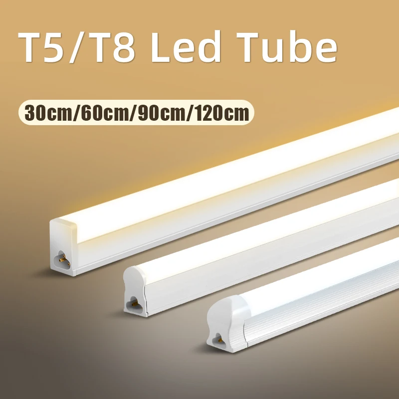 T5 T8 Barra luminosa a tubo LED 90/120 cm Lampada da cucina sotto l\'armadio Lampada da armadio collegata Apparecchio di illuminazione a soffitto per