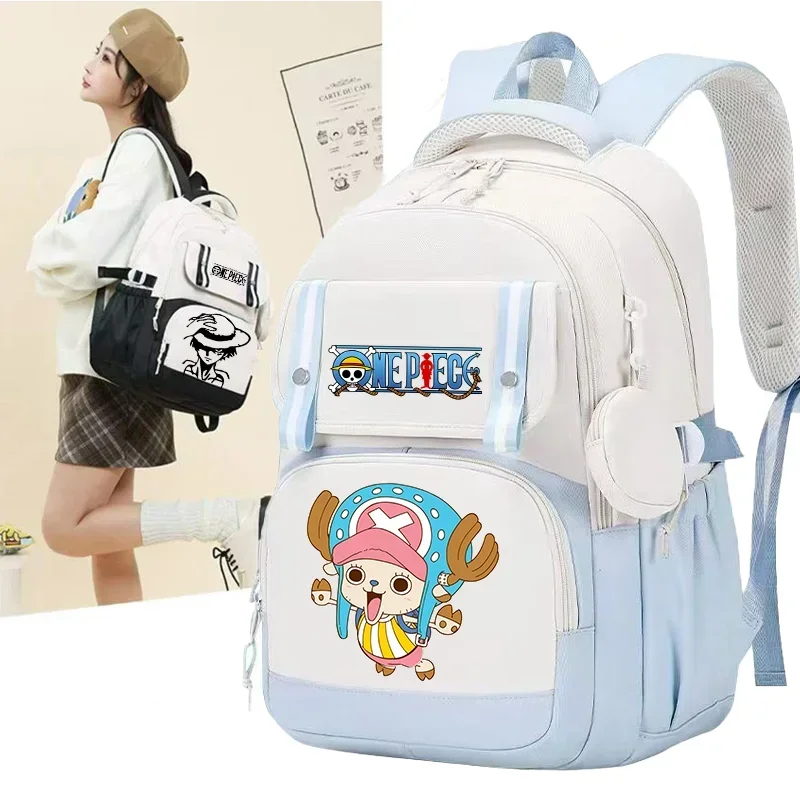 

One Piece Classic Backpack Luffy Large Capacity Fashion Student Back Packs Travel Outdoor Pack Chopper Schoolbag Laptop Mochila