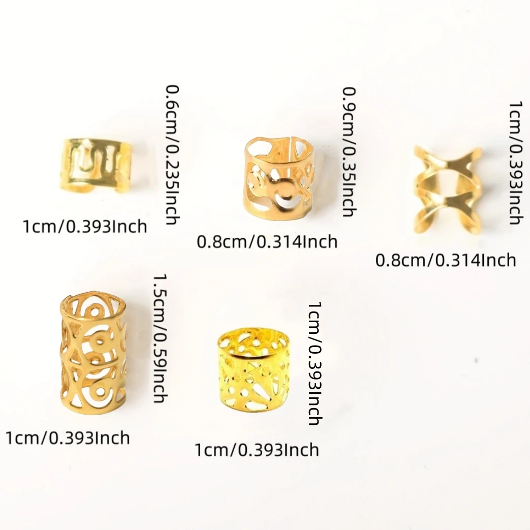 50pcs Dreadlock Hair Rings - Stylish Alloy Hair Accessories Loc Hair Jewelry for Braids for Girls and Women