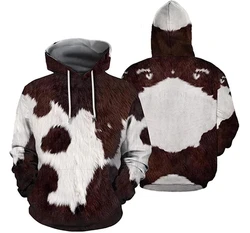 Animal Cow Graphic 3D All Over Printed Men's Hoodie Spring Autumn Pullover Sweatshirt Coat New In Oversized Mens Hoodie Clothes