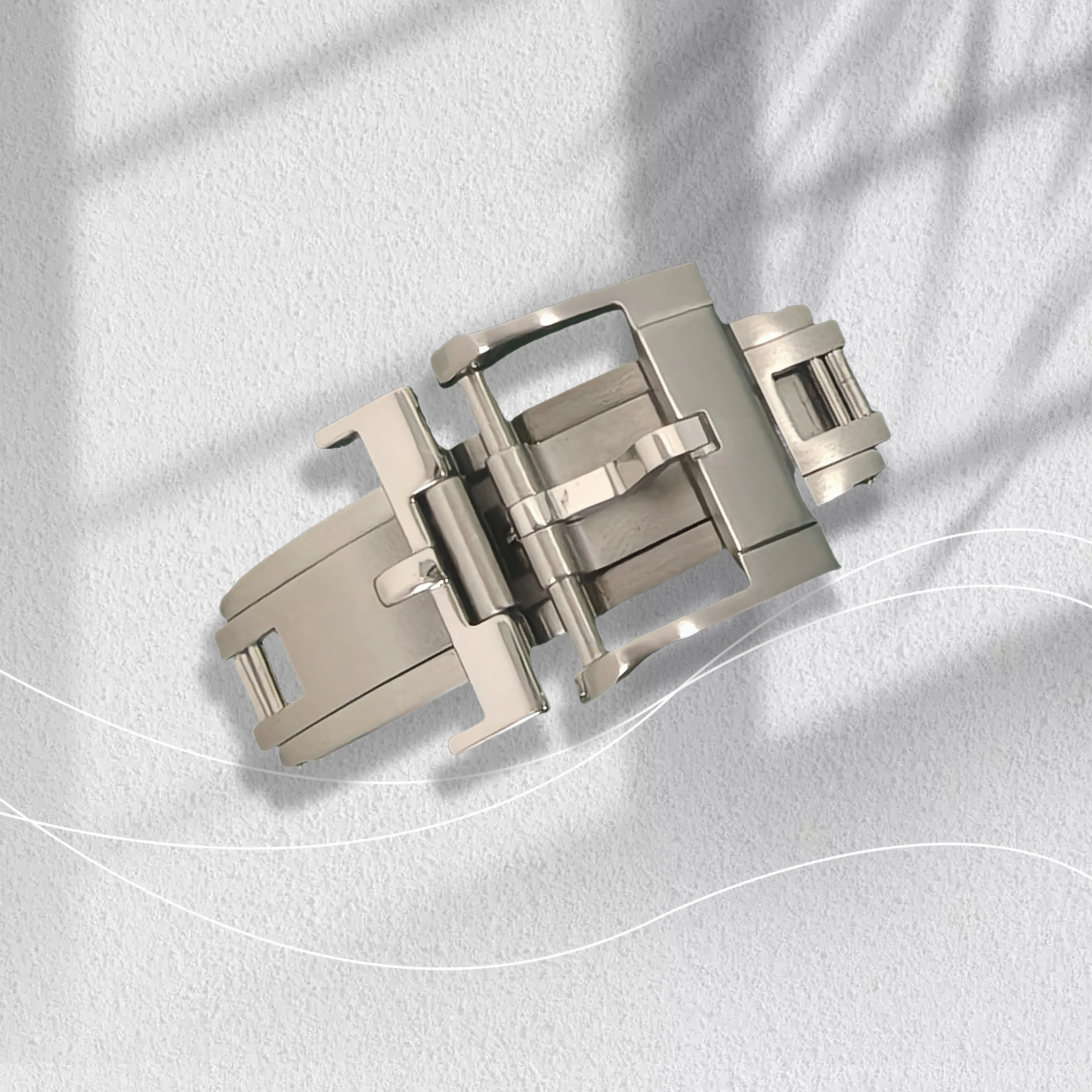 16mm 18mm Spring Deployant Buckle Use For All Watch Band Link Shiny Smooth Non-Fading 316L Stainless Steel Clasp For Watch Strap