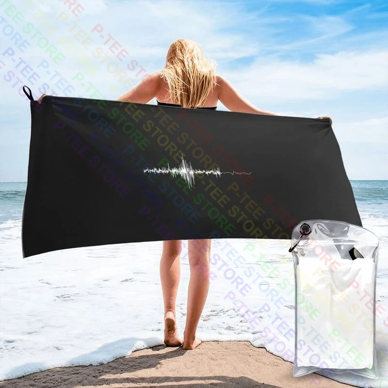 Sound Waves Mixing Recording Hip Hop Dj Mc Rap Quick dry Towel Surf Bathrobe Personalized