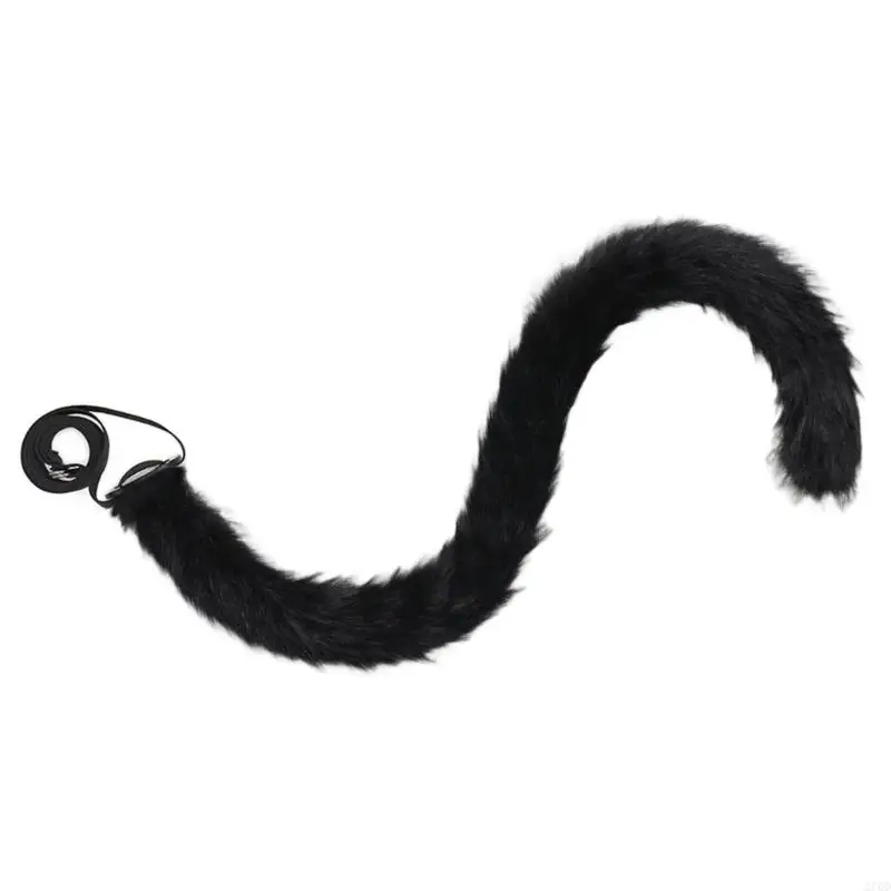 270D Vossen Oren Hoofdband Staart Fuzzy Katten Oren Hoofdband Staart Halloween Cosplay Party Katten Kostuum Accessoires voor