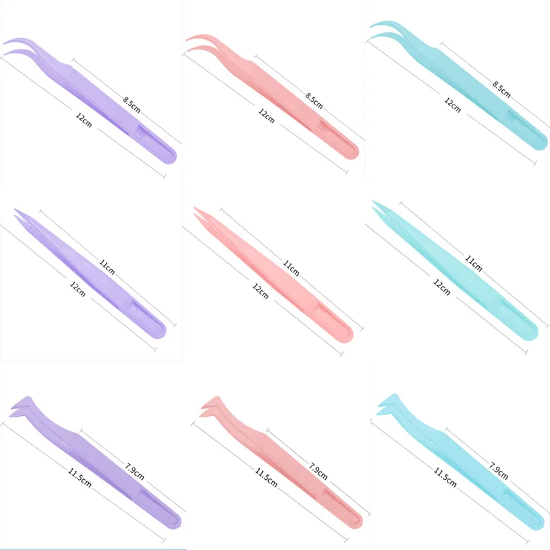 10Pcs 12CM Colorful Plastic Tweezers Nylon Reinforced Clamp Succulent Plants Tool Children\'s DIY Handmade Toy Tweezers