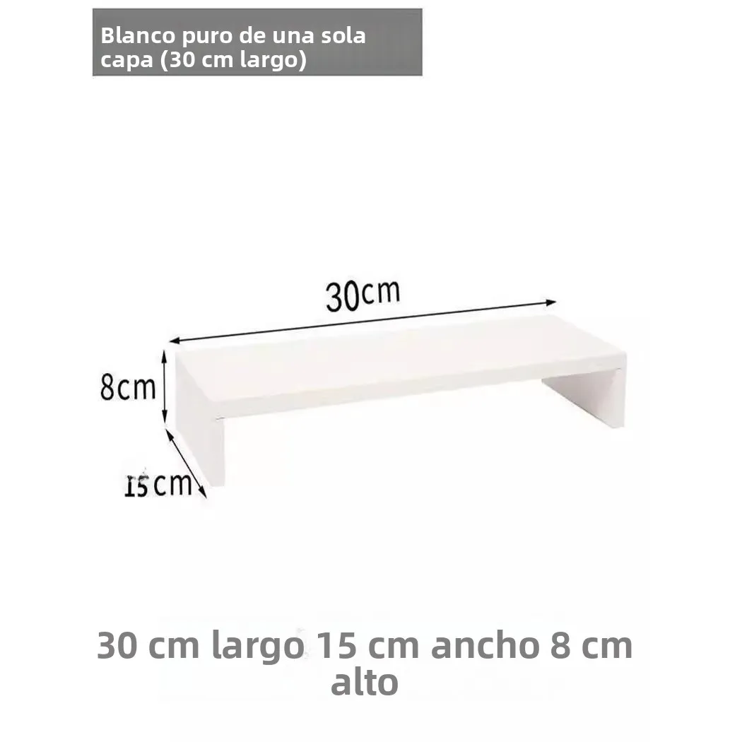 Soporte Elevador para Monitor de Computadora, Base de Escritorio de Madera Sólida, Estante de Almacenamiento Pequeño para Pan...