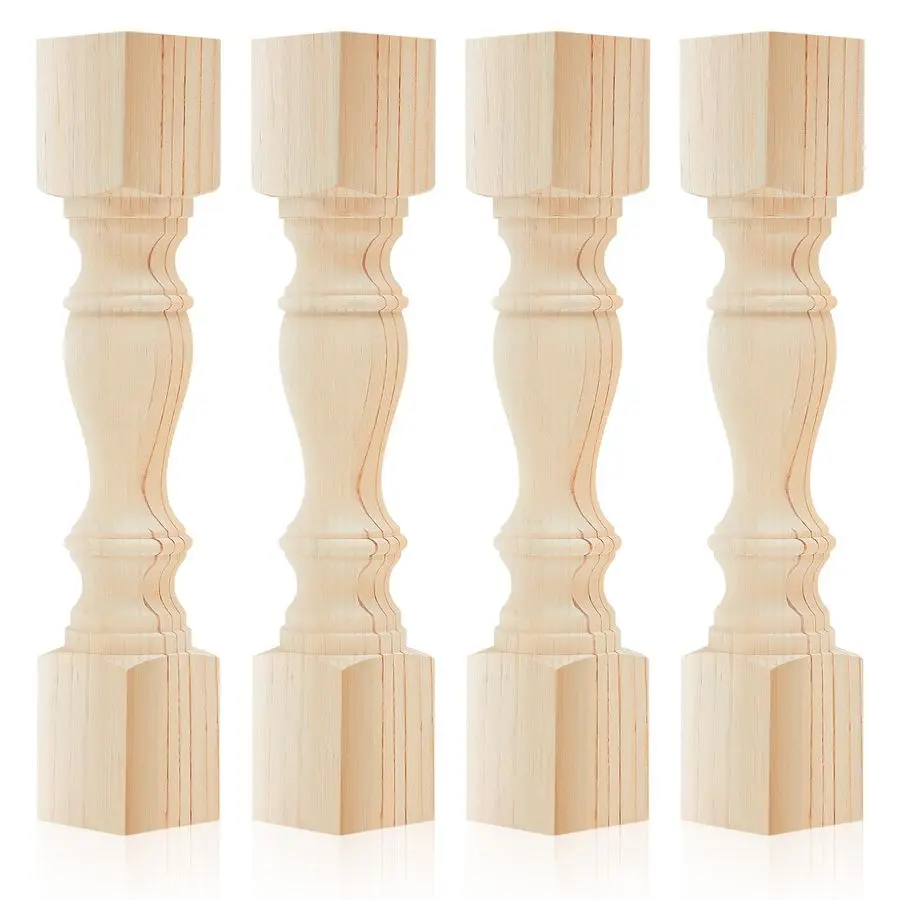 

Pcs Farmhouse Table Legs, 29 x5 Pine Dining Table Legs for Furniture Unfinished Wooden Furniture Dining Cottage Bench Coffee for