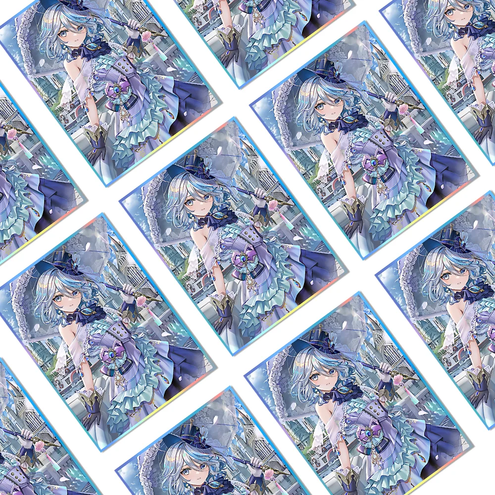 60 SZTUK Holograficznych Ochraniaczy na Karty z Motywem Kreskówkowym 67x92mm, Pasujących do Kart o Standardowym Rozmiarze MGT/PKM, Świąteczne/Halloweenowe