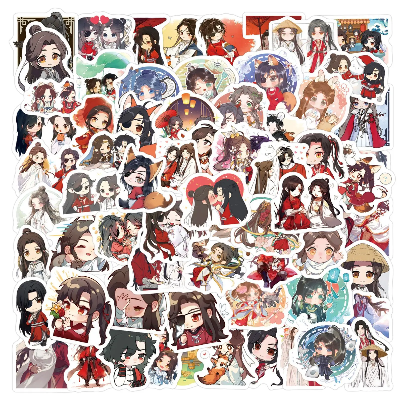 10/30/50/100PCS Heaven Official's Blessing Anime Stickers Suitcase Scrapbooking Laptop Stationery Toy Sticker