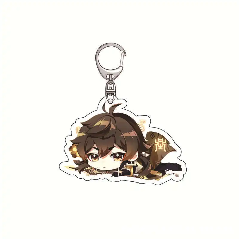 원신 임팩트 아크릴 키체인 애니메이션 상품 케칭 파이몬 바바라 학교 창의적 펜던트 모바일 게임 액세서리 재고 있음
