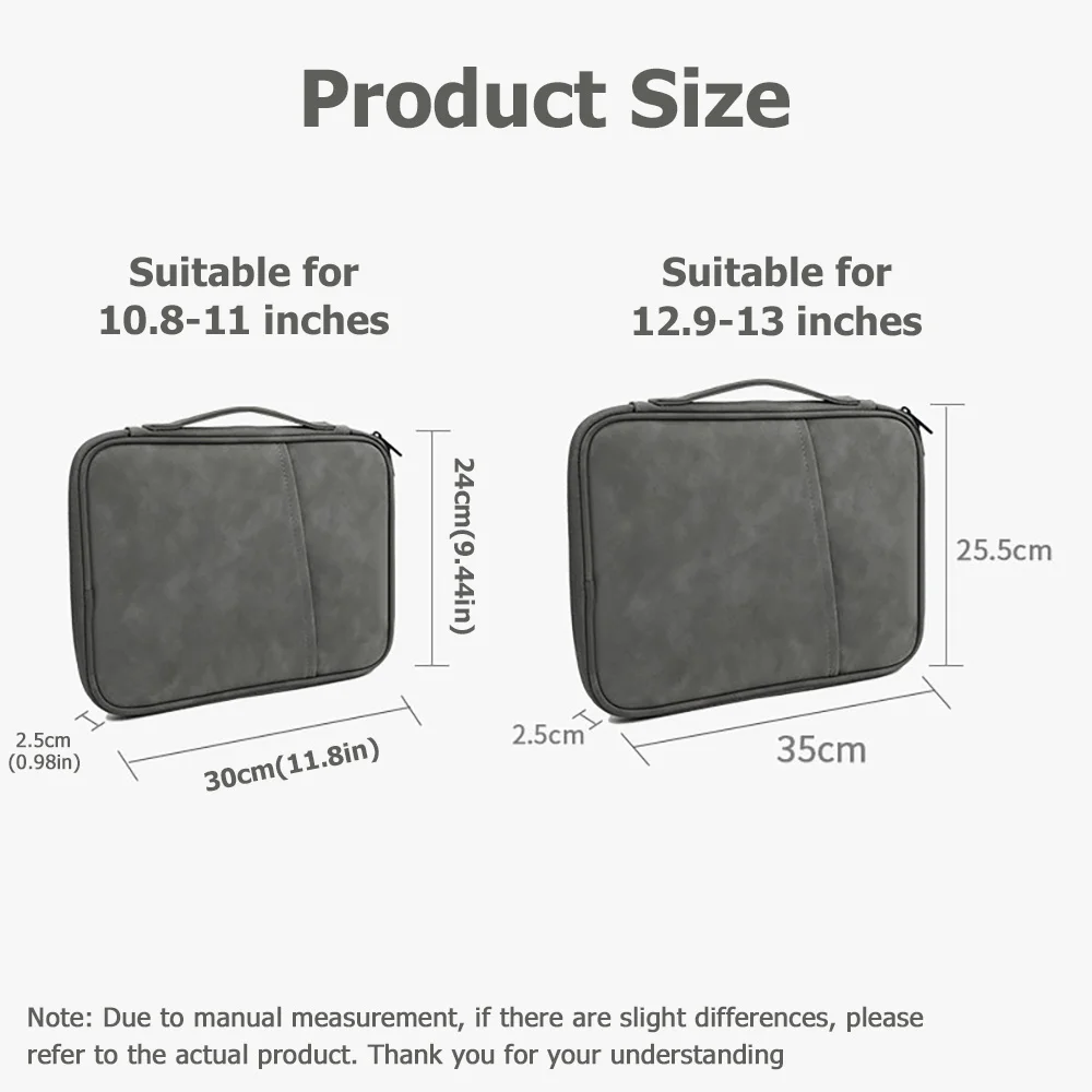 حقيبة كمبيوتر لوحي لجهاز iPad Pro 11 2024 11 بوصة Air 11 Air 6th Gen حقيبة يد حافظة لجهاز iPad Air 13 Pro13 12.9 حقيبة مقاومة للغبار