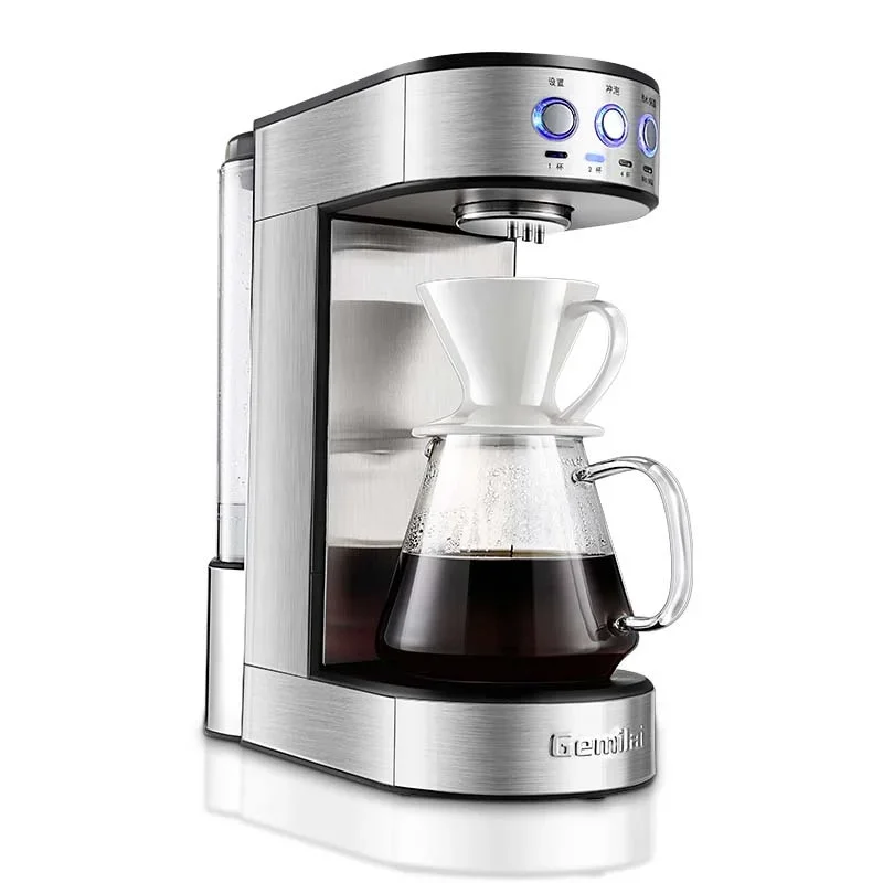 Drip Coffee Machine for CRM4106 Stainless Steel Material One Click Operation  Design Coffee Machine With Filter Cup and Glass