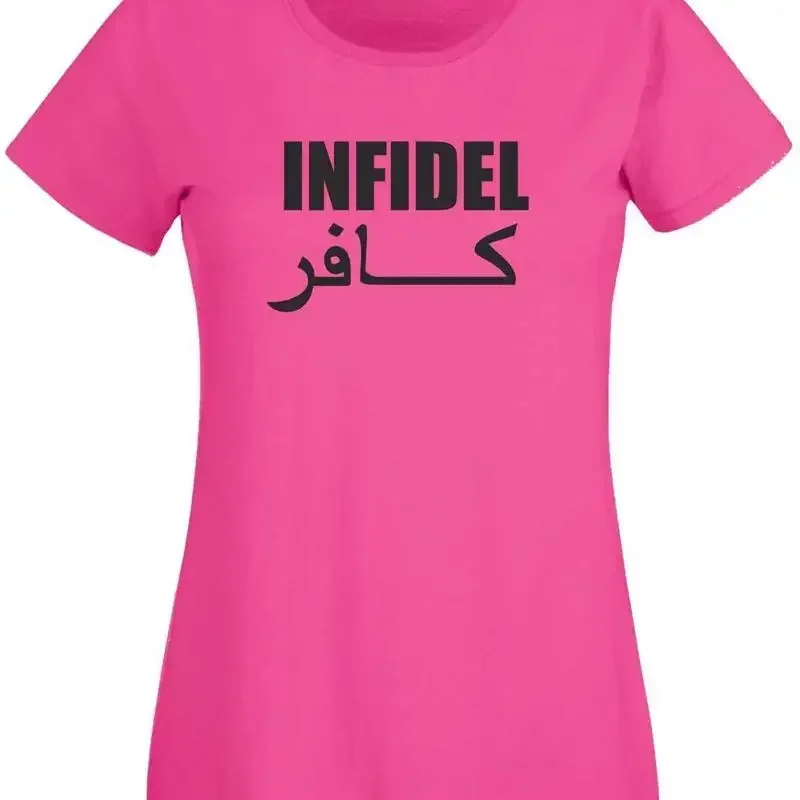 Infidel Womens T-Shirt - English retro cool military funny slogan joke gift