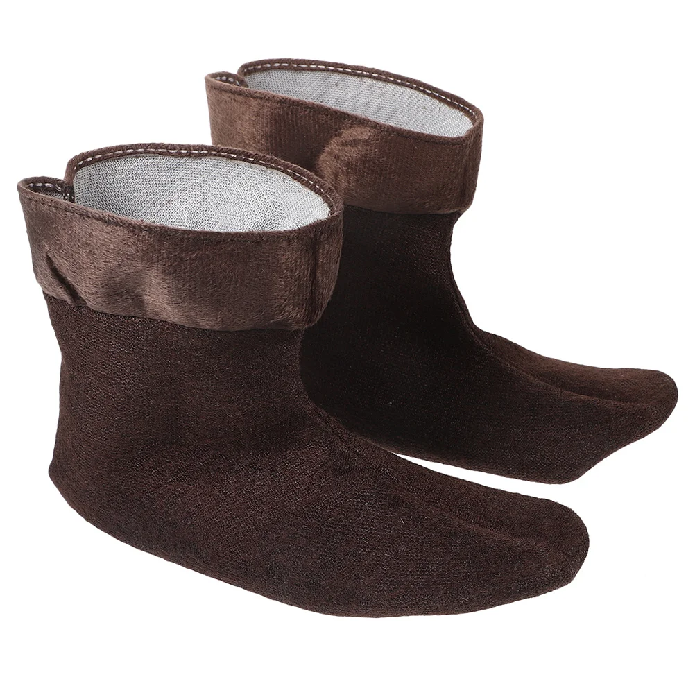 1 زوج صوف مبطن التمهيد الجوارب الدافئة العزل إدراج لفصل الشتاء احذية المطر حجم 43-45 الرجال النساء للإزالة قابل للغسل الحرارية